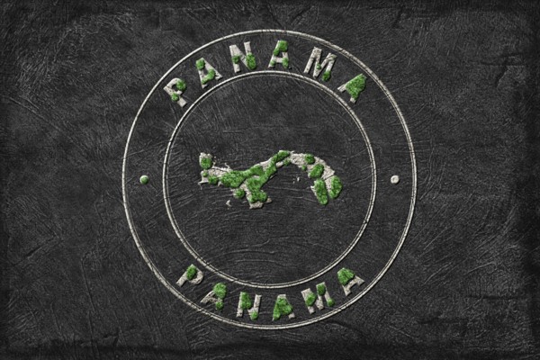 Map of Panama Reforestation Green Agenda, Climate Message