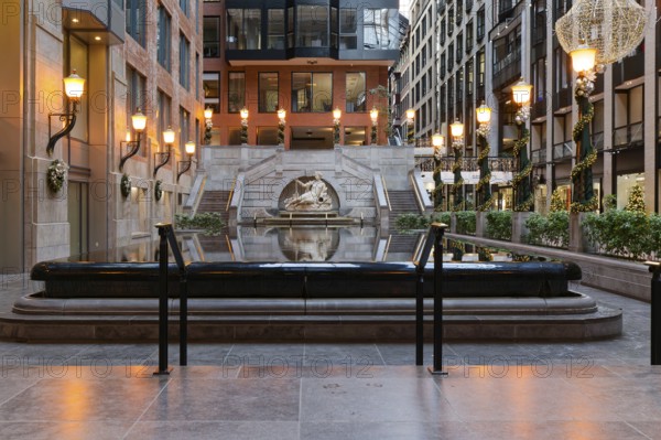 Architecture, festive decoration in the World Trade Centre, Montreal, Province of Quebec, Canada, North America
