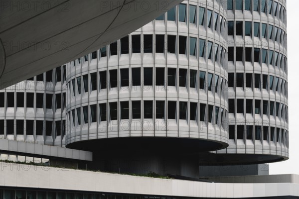 Munich, Germany, August 3, 2017: Exterior shot of BMW main offices in Munich. Designed by archtectural firm Coop Himmelblau, Europe