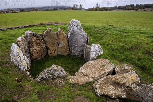 Dolmen of the Cotorrita, Neolithic burial chamber, municipality of Los Altos, Las Merindades, Burgos, Spain, Europe