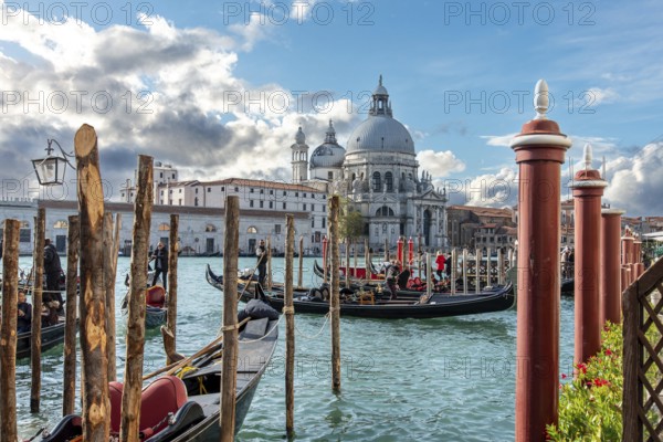 View of Santa Maria della Salute in Dorsoduro District from San Marco District, Venice, Italy, Europe