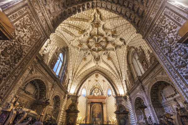 Toledo, Spain, December 16, 2018 : Interior of Toledo cathedral in historic medieval city of Toledo, Spain, Europe