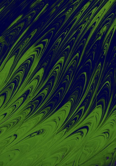 Traditional Ottoman Turkish marbling art patterns as abstract colorful background