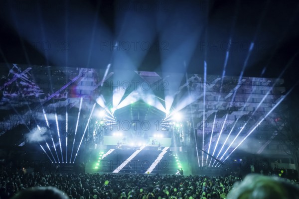 Opening party for the European Capital of Culture, with 80, 000 guests and several stages, Chemnitz, Saxony, Germany, Europe