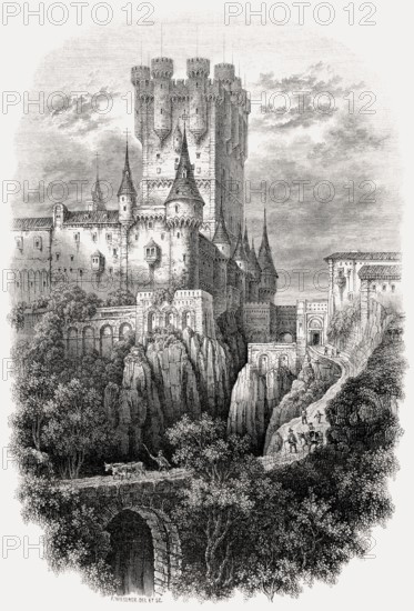 The Alcázar of Segovia, city of Segovia, Spain, 19th century, Europe