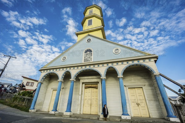 Kirche von Chonchi, - Kirche von San Carlos Borromeo -, 18. bis 19. Jahrhundert, Nationales Monument von Chile und Weltkulturerbe, Nationales Monument von Chile, Chiloé-Inseln, Republik Chile, Südamerika
