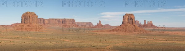 Panoramic landscape of Monument Valley from Artists Point, USA, North America