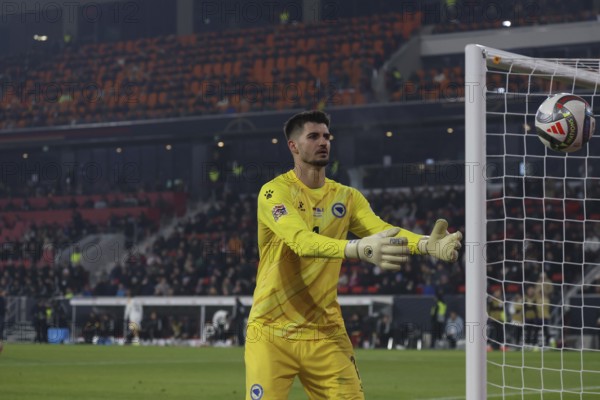 Goalkeeper Nikola Vasilj (FC St. Pauli Bosnia-Herzegovina) conceded 7 goals in the UEFA Nations League match: Germany v Bosnia-Herzegovina, Freiburg, Germany / Germany