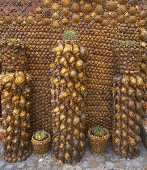 Tazones shells facades of Asturias in Spain