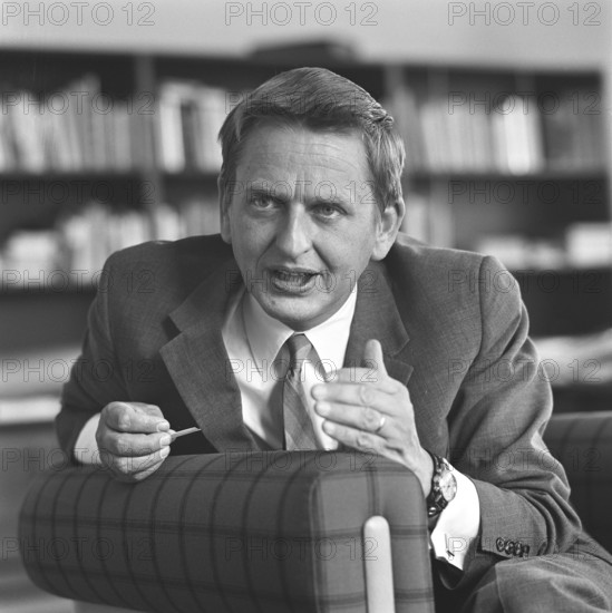 Olof Palme. Swedish social democratic politican and prime minister. Born october 14 1927. Murdered february 28 1986. Pictured here 1972. Kristoffersson ref EA113-7