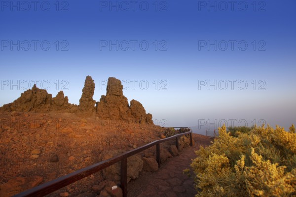 Roque de los Muchachos stones in Caldera Taburiente La Palma at Canary Islands