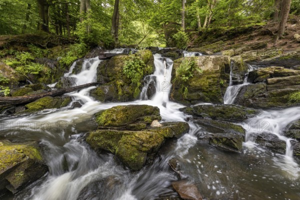 Selke Waterfall in the Harz Region Harzgerode Selke Valley