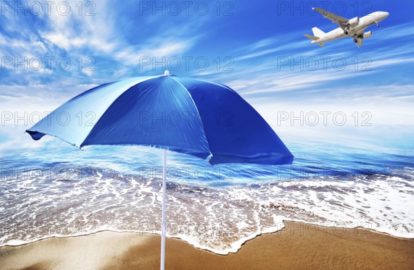 picture of a sunshade on a beach