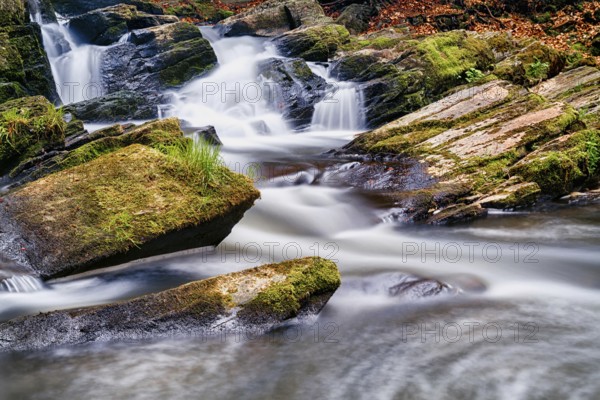Waterfall Selketal in the Harz Mountains