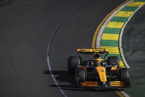 MELBOURNE, AUSTRALIA, MARCH 23: Lando Norris of Great Britain drives the McLaren MCL38 during qualifying in the 2024 Australian Grand Prix at Albert Park in Melbourne, Australia, Oceania
