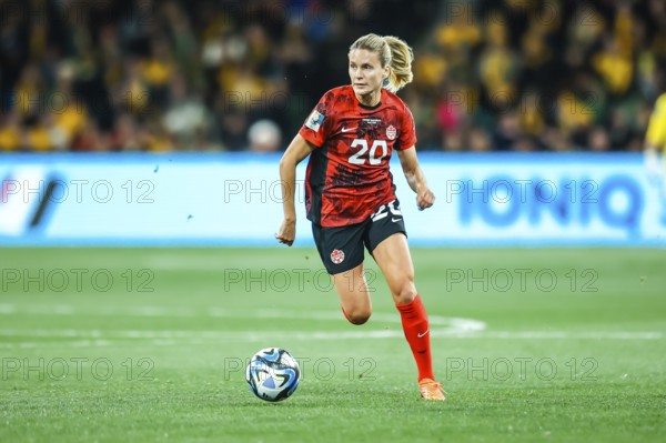 MELBOURNE, AUSTRALIA, JULY 31: Cloe LACASSE of Canada as Australia plays Canada at the FIFA Women's World Cup Australia New Zealand 2023 at Melbourne Rectangular Stadium on July 31, 2023