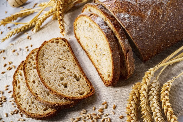 Delicious mixed rye bread, also known as grey bread