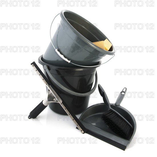Household objects with clothespegs cloth and