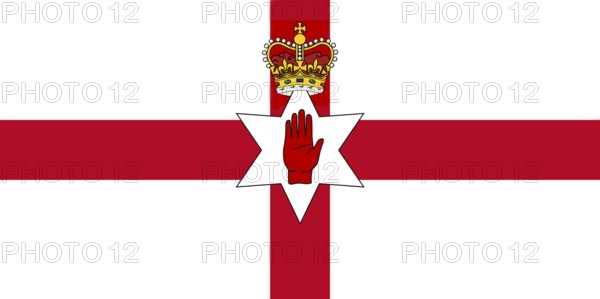Northern Ireland Flag. Ulster Banner 3D illustration