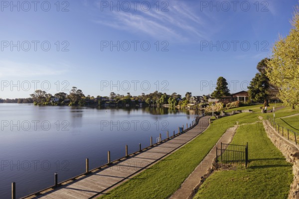 NAGAMBIE, AUSTRALIA, SEPTEMBER 25 2023: Late spring afternoon views of Nagambie township in Goulburn Valley, Victoria, Australia, Oceania
