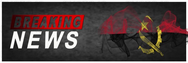 Angola Breaking News, Smoke Flag Background
