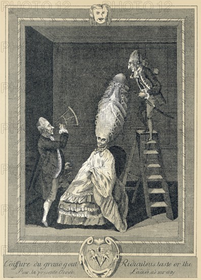 Fashion, caricature, 1780