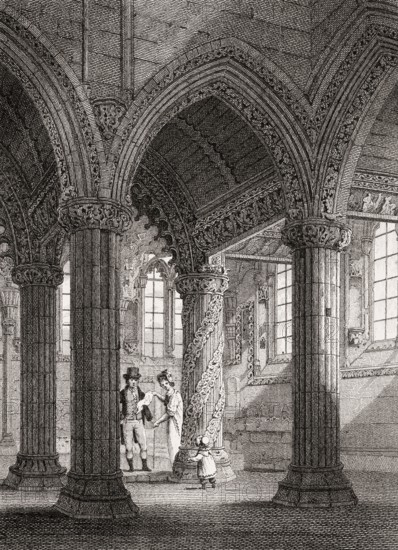 Rosslyn Chapel, Roslin, Midlothian, Scotland, 19th century, Views in Edinburgh by J. & H. S. Storer