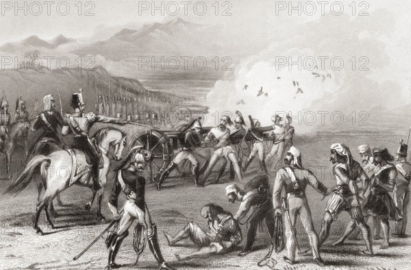 Blowing mutinous Sepoy from the guns, India, Asia