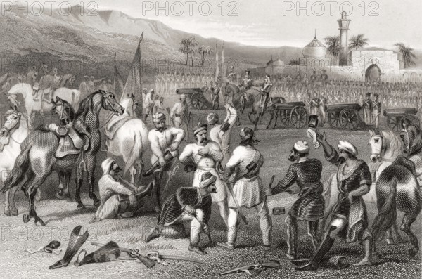 Disarming 11th Irregular Cavalry, Berhampore, India, Asia, 1857, Asia