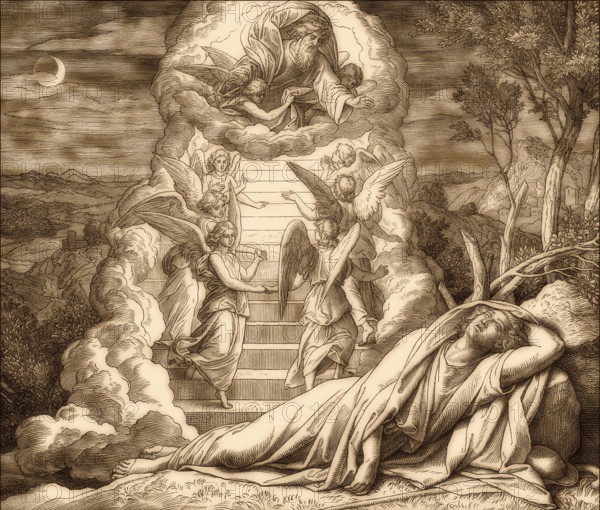 Jacob's Dream, Old Testament, by Julius Schnorr von Carolsfeld, 1860