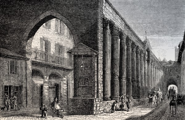 The Colonne di San Lorenzo, Basilica of San Lorenzo Maggiore, Milan, Italy, 19th century, Europe