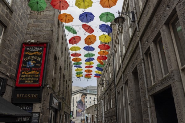 Umbrella Project, Shiprow Village, Aberdeen, Scotland, Great Britain
