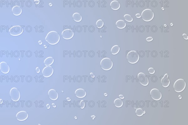 Drops of water, raindrops on a disc