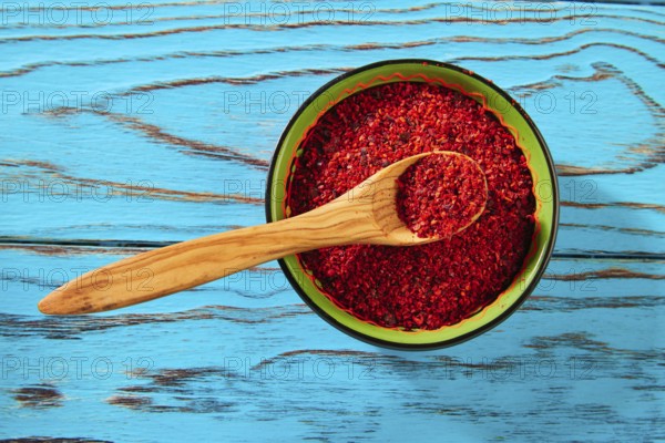 Paprika from noras red dried peppers Mediterranean spices