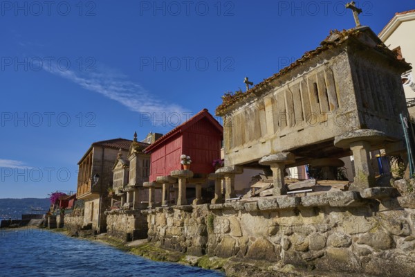 Horreo in Combarro Galician village of Pontevedra at Galicia Spain