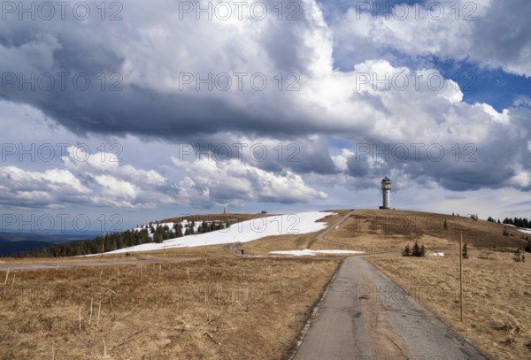 The Feldbergturm is a tower on top of the feldberg mountain in the German Black Forest