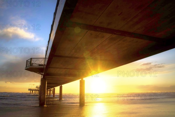 View from below the pier of Marina di Pietrasanta Tuscany Italy