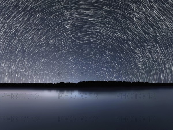 Star Trails over Night sky. Night sky startrails