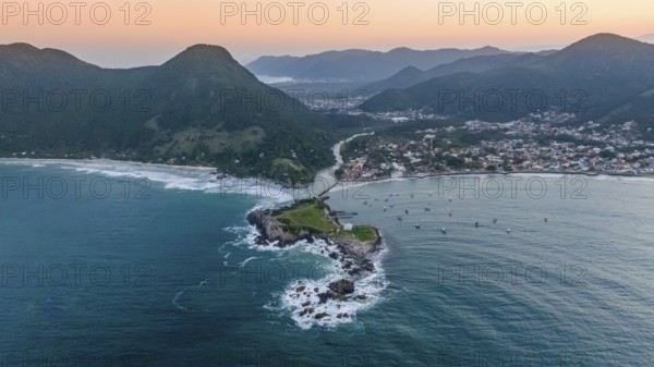 Florianopolis, Armação beach, aerial view. Santa Catarina, SC