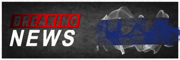 Thailand Breaking News, Smoke Flag Background