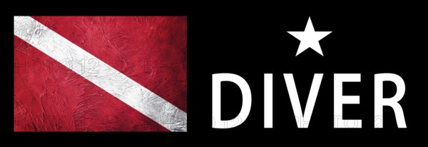 One Star Diver, Diver Down Flag, Scuba flag, Scuba Diving