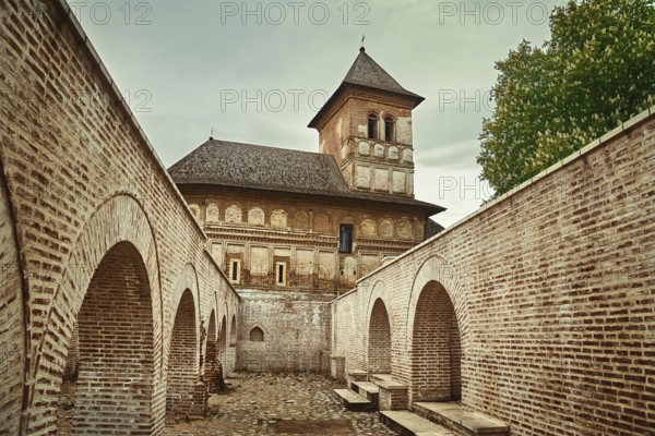 Courtyard of the Monastery Strehaia, Romania Strehaia, Mehedinti, Romania, Europe