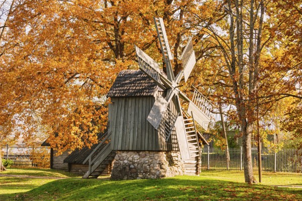 Old wooden windmill in Ludza. Latvia Ludza, Latvia, Europe