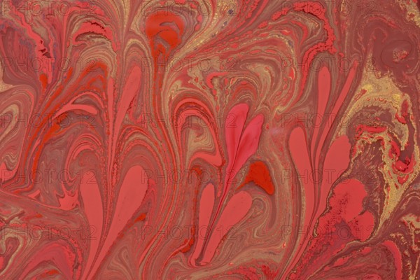 Abstract marbling floral pattern for fabric, tile design. background texture