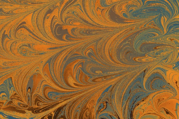 Abstract marbling floral pattern for fabric, tile design. background texture