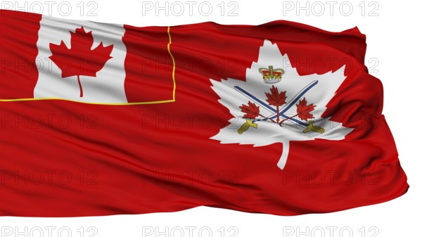 Canadian Army Flag, Isolated On White Background