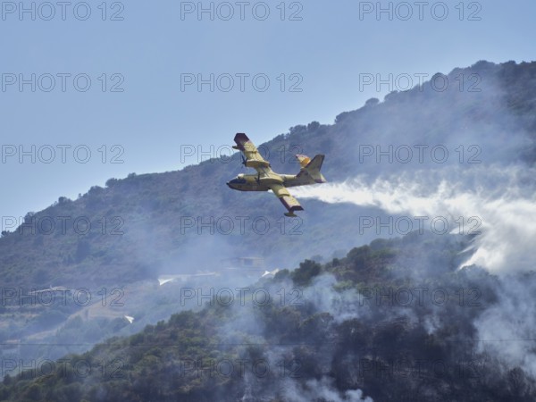 A picture of fire fighters in the sky