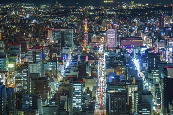 Nagoya night view (from Sky Promenade). Shooting Location: Aichi Prefecture, Nagoya City