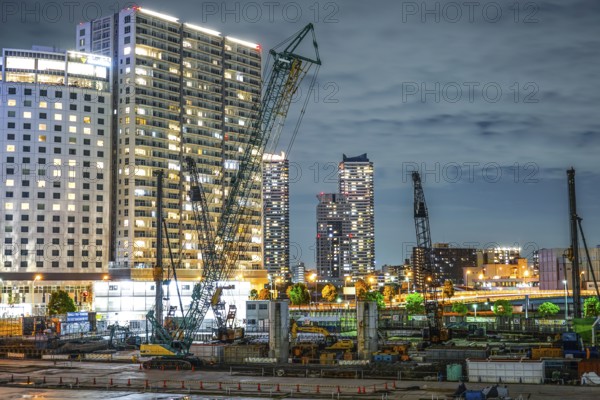Construction site of the Yokohama Minato Mirai. Shooting Location: Yokohama-city kanagawa prefecture