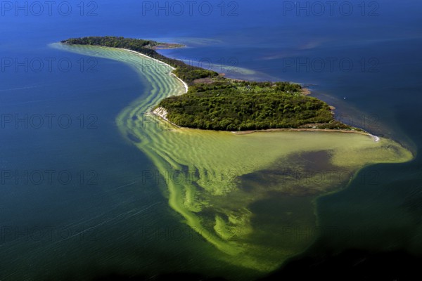Vilm Island, Putbus, Mecklenburg-Western Pomerania, Germany, aerial photo from a small aircraft, 27.04.2025 < english> Vilm Island, Mecklenburg-Western Pomerania, aerial photo from a small aircraft, April 27, 2025 ++ Minimum fee 50, - euro ++, Europe